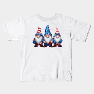 4th of July Gnomes #2 Kids T-Shirt